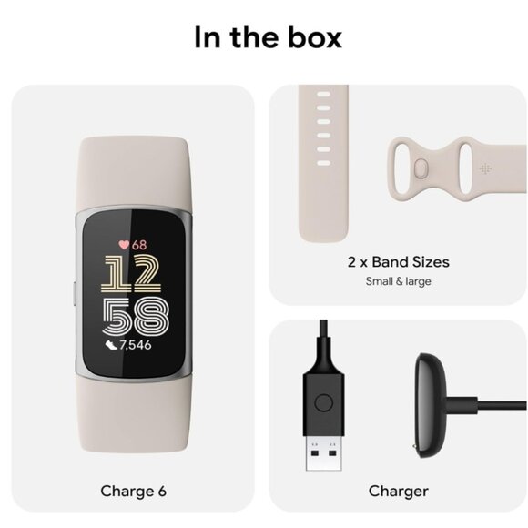 New! Fitbit Charge 6 Fitness Tracker with Heart Rate, GPS, and Health Tools - Picture 3 of 7